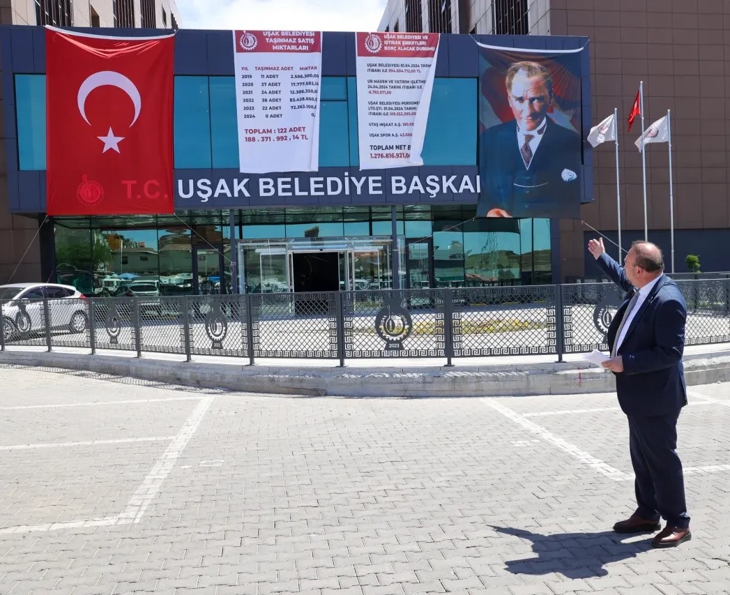 Uşak Belediyesi'nin borcu 1.3 milyar lira olarak açıklandı